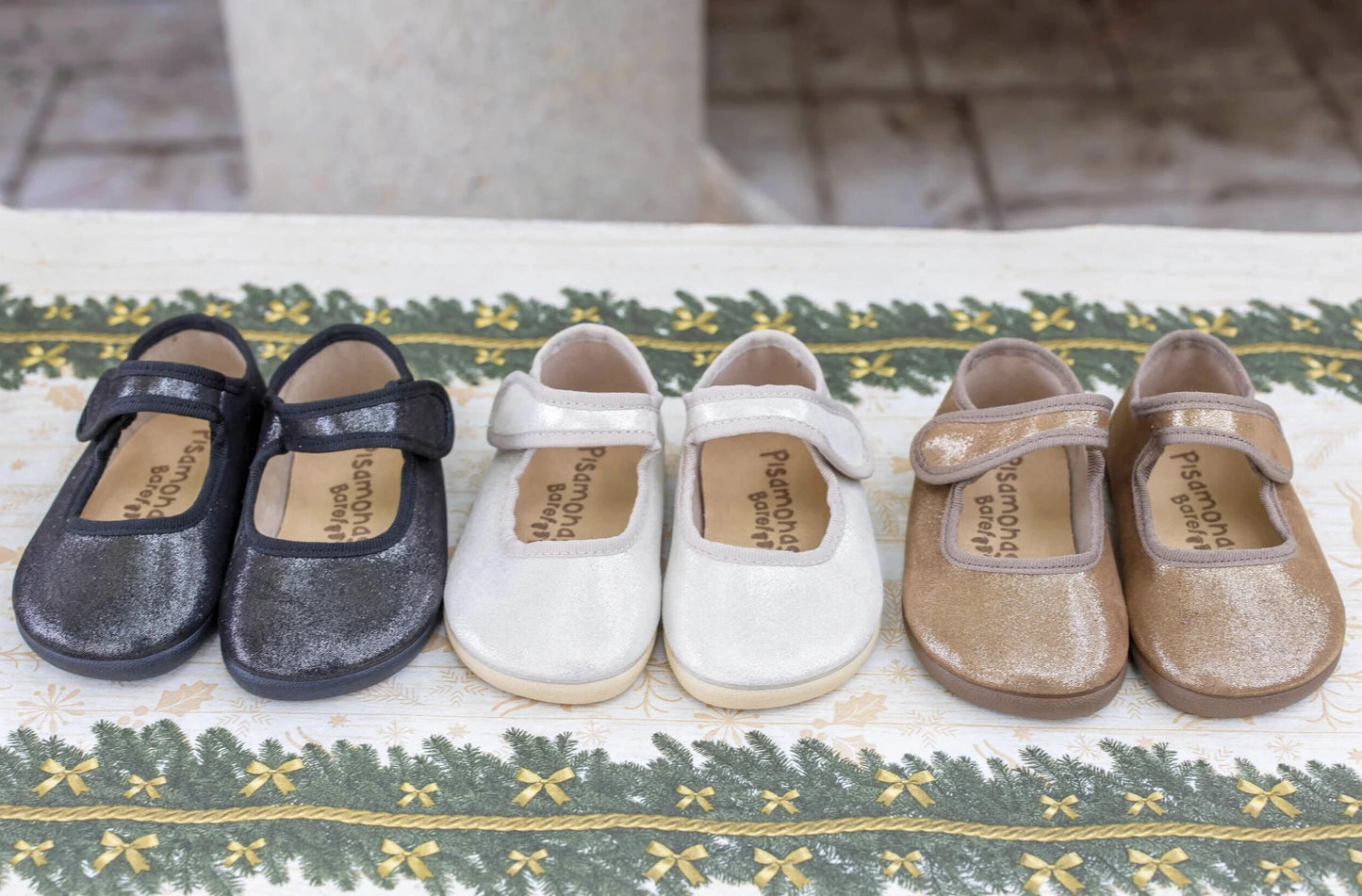 Pisamonas Shiny Barefoot Mary Janes