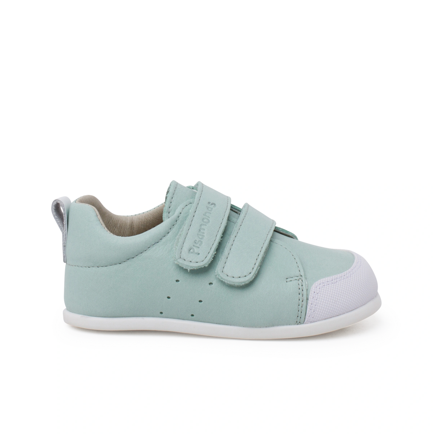 Soft Leather Trainers with double Hook-and-Loop Fastener