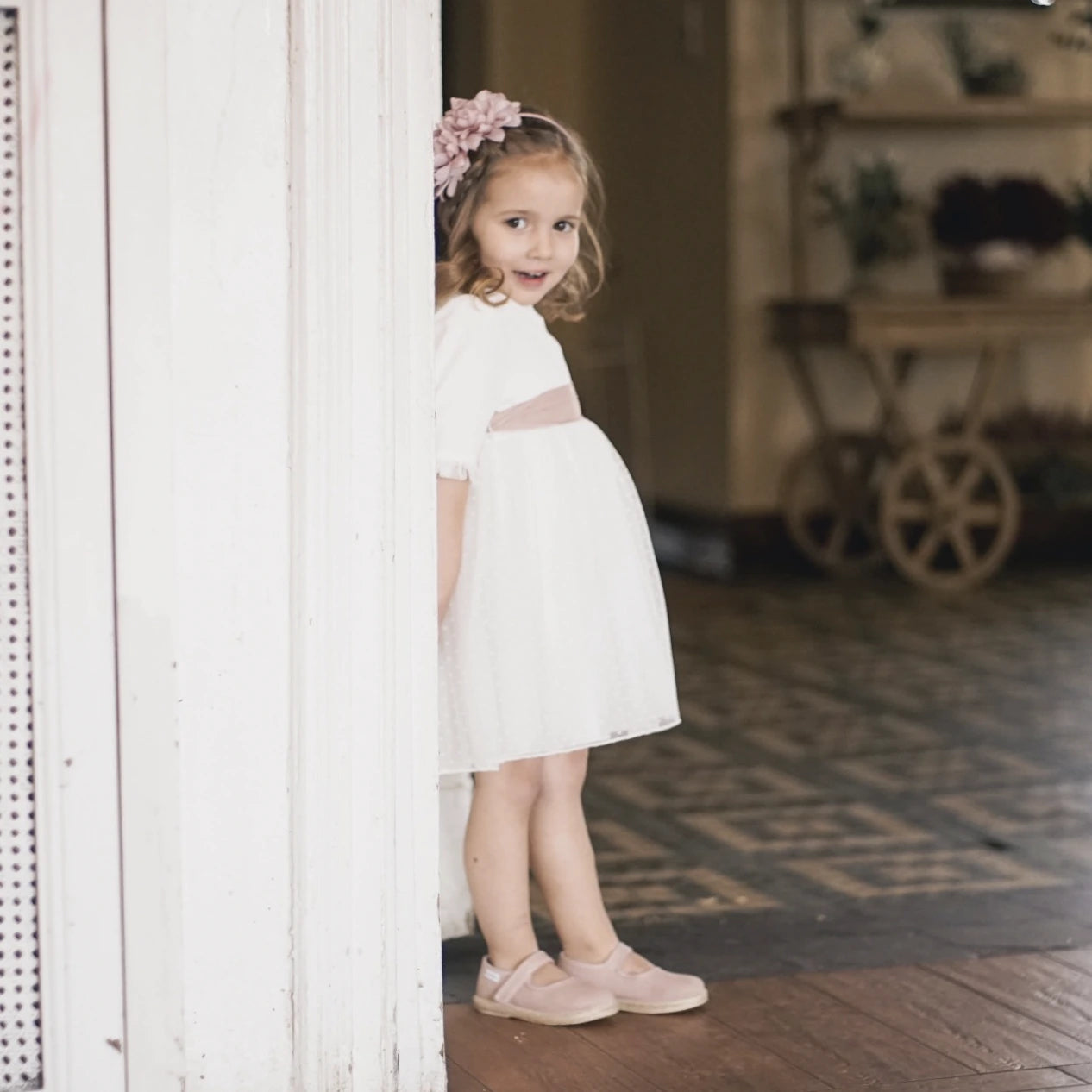 Linen Mary Janes with Espadrille Sole and Velcro Fastening