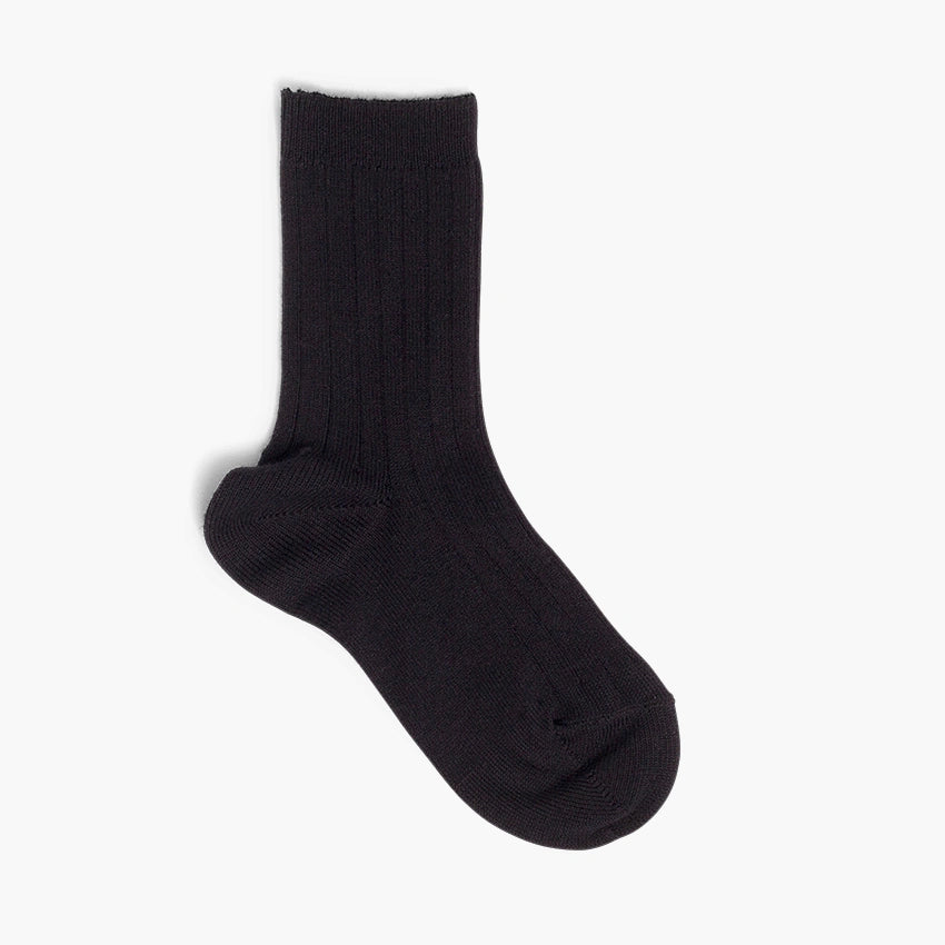 Black sock on a white background