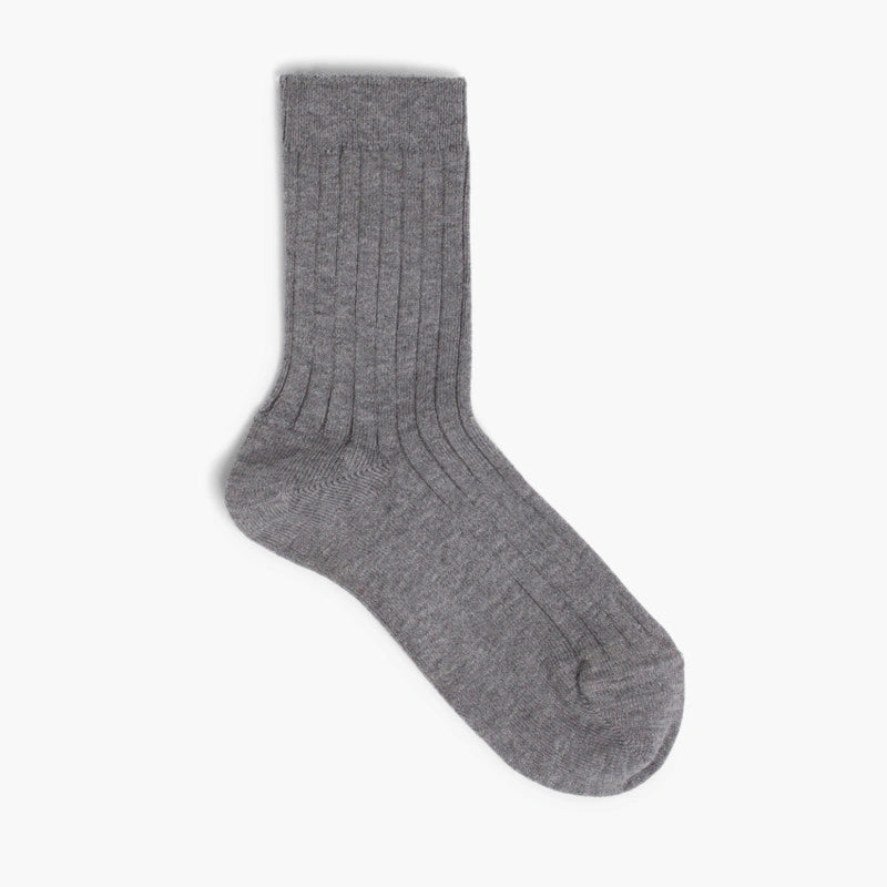 Gray sock on a white background
