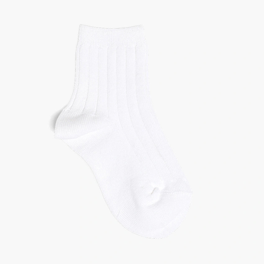 White sock on a white background