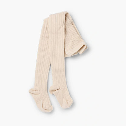 color linen ribbed tights on a white background