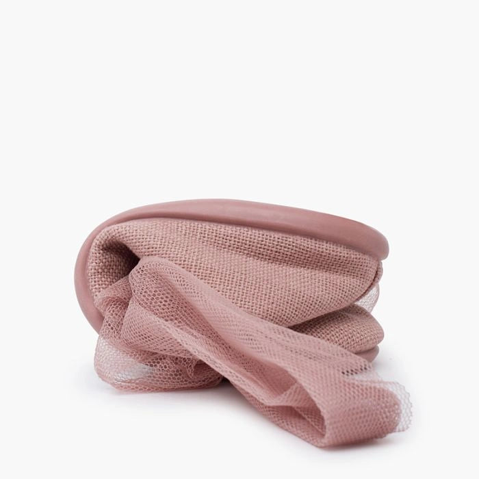 Linen Ballet Flats – Tulle Ribbon Tie