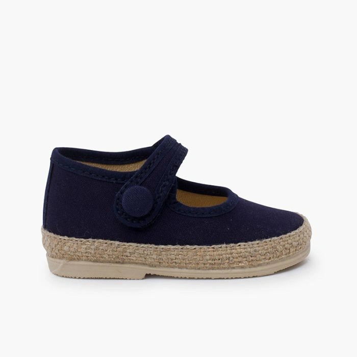 LinenandJuteBabyMaryJaneShoeswithButton-navy-blue-01