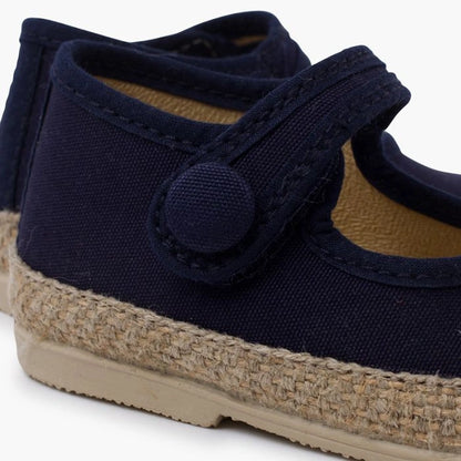 LinenandJuteBabyMaryJaneShoeswithButton-navy-blue-06