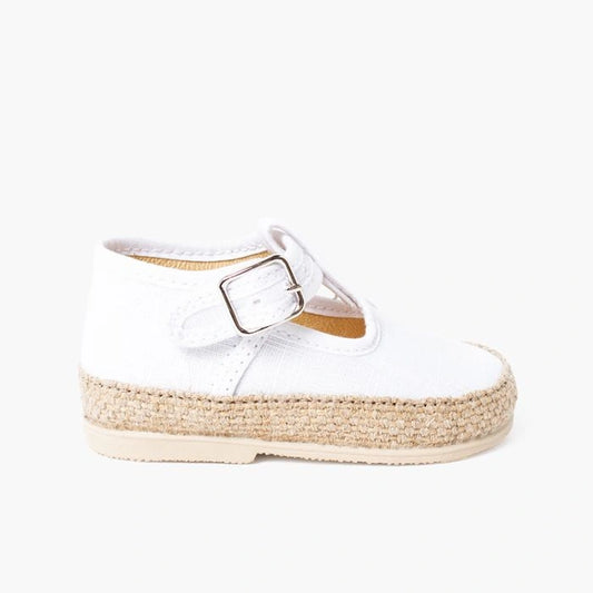 LinenandJuteBabyT-BarShoeswithBuckleFastening-white-01