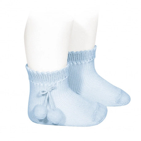 Perle Socks with Big Pompoms