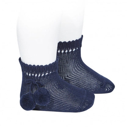 Perle Socks with Big Pompoms