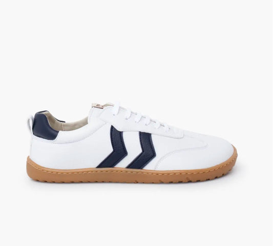 Pisamonas Barefoot White Sneakers with Side Stripes for Kids and Adults