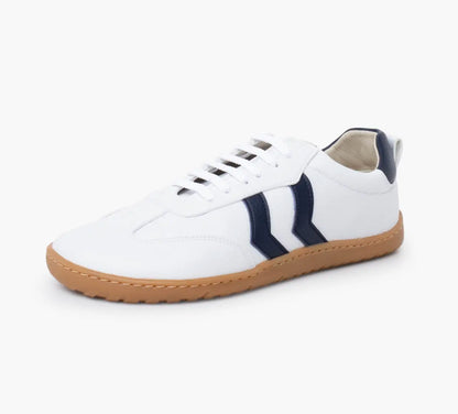 Pisamonas Barefoot White Sneakers with Side Stripes for Kids and Adults