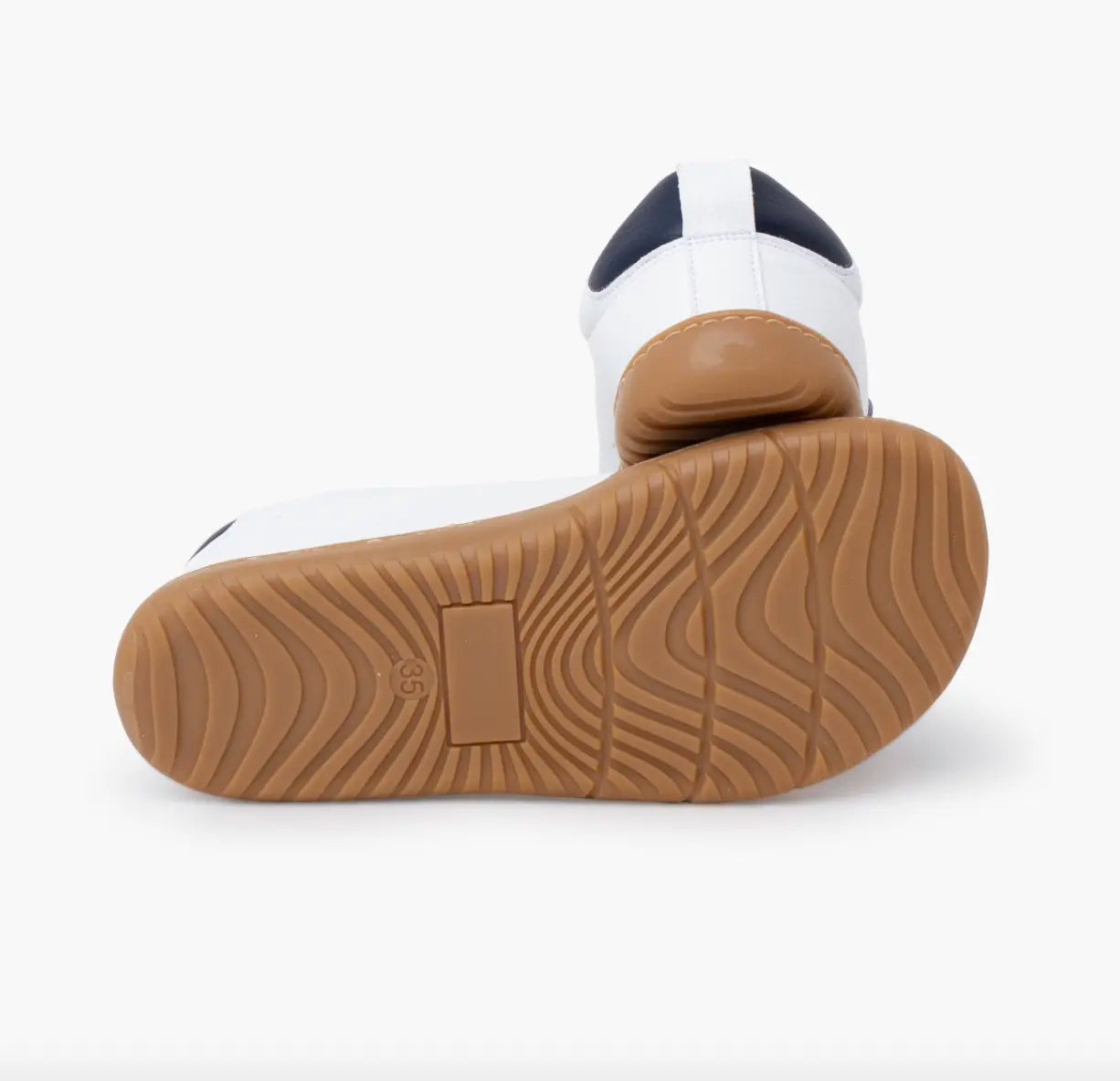 Pisamonas Barefoot White Sneakers with Side Stripes for Kids and Adults