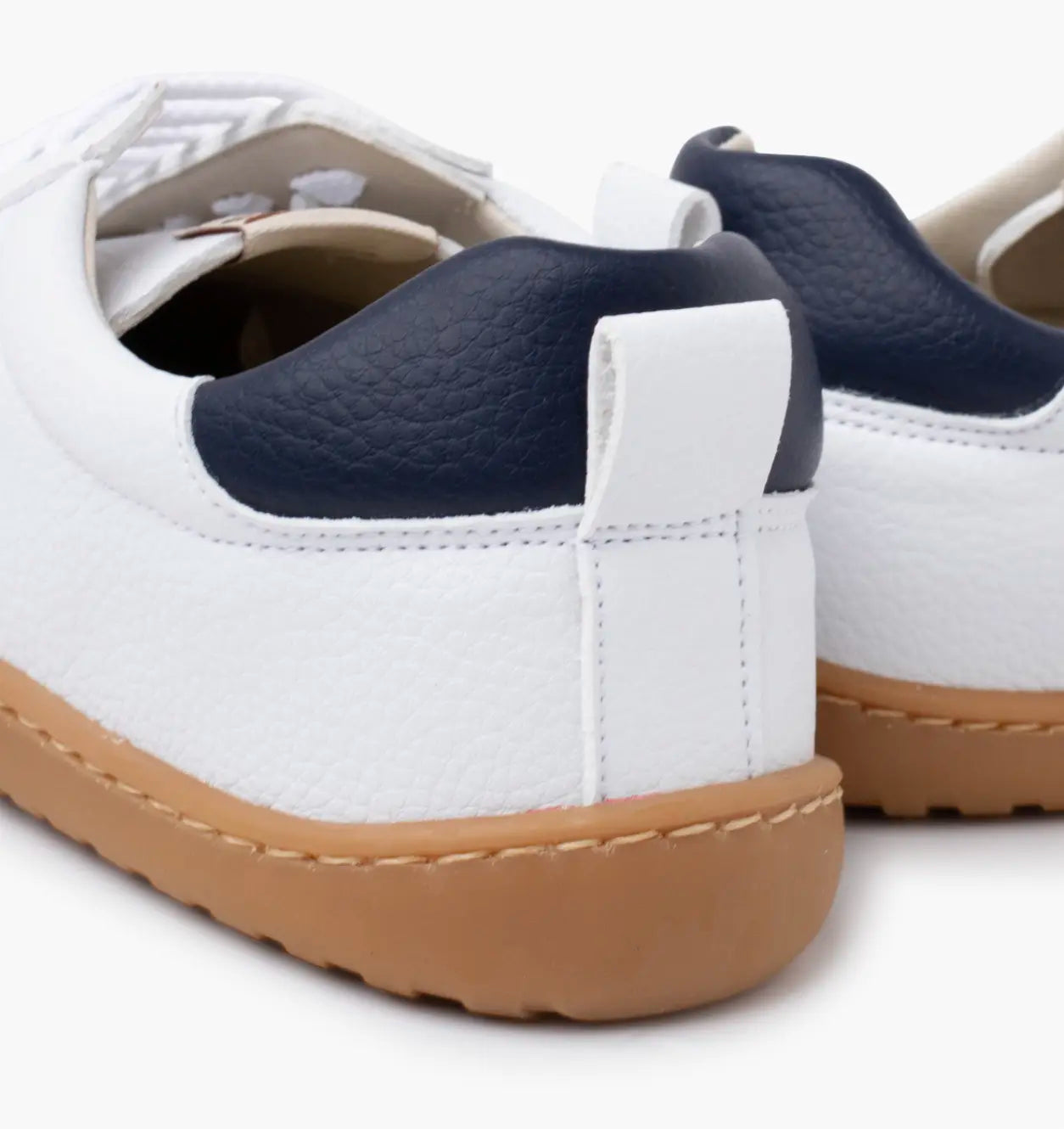Pisamonas Barefoot White Sneakers with Side Stripes for Kids and Adults