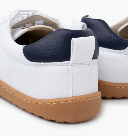 Pisamonas Barefoot White Sneakers with Side Stripes for Kids and Adults