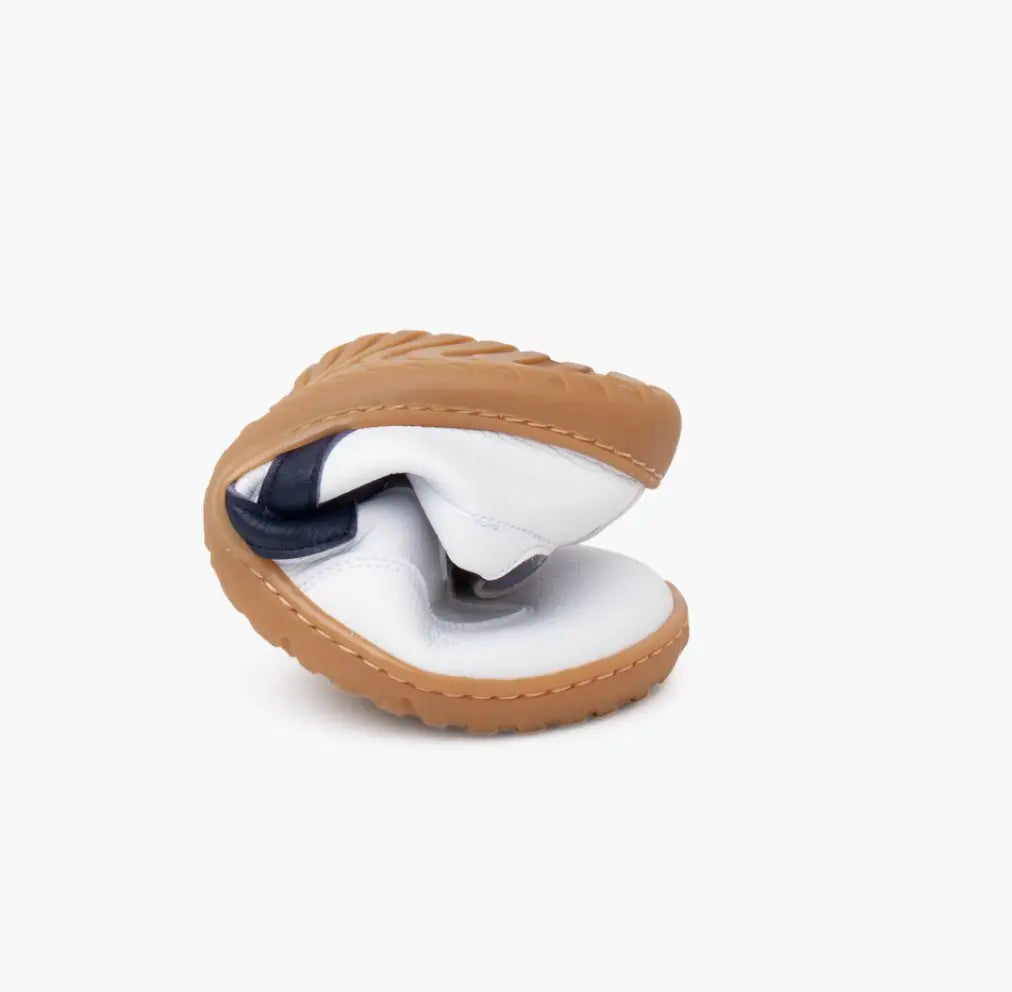 Pisamonas Barefoot White Sneakers with Side Stripes for Kids and Adults