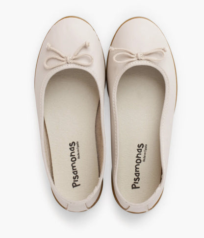 Pisamonas Washable Microfiber Ballet Flats with Bow