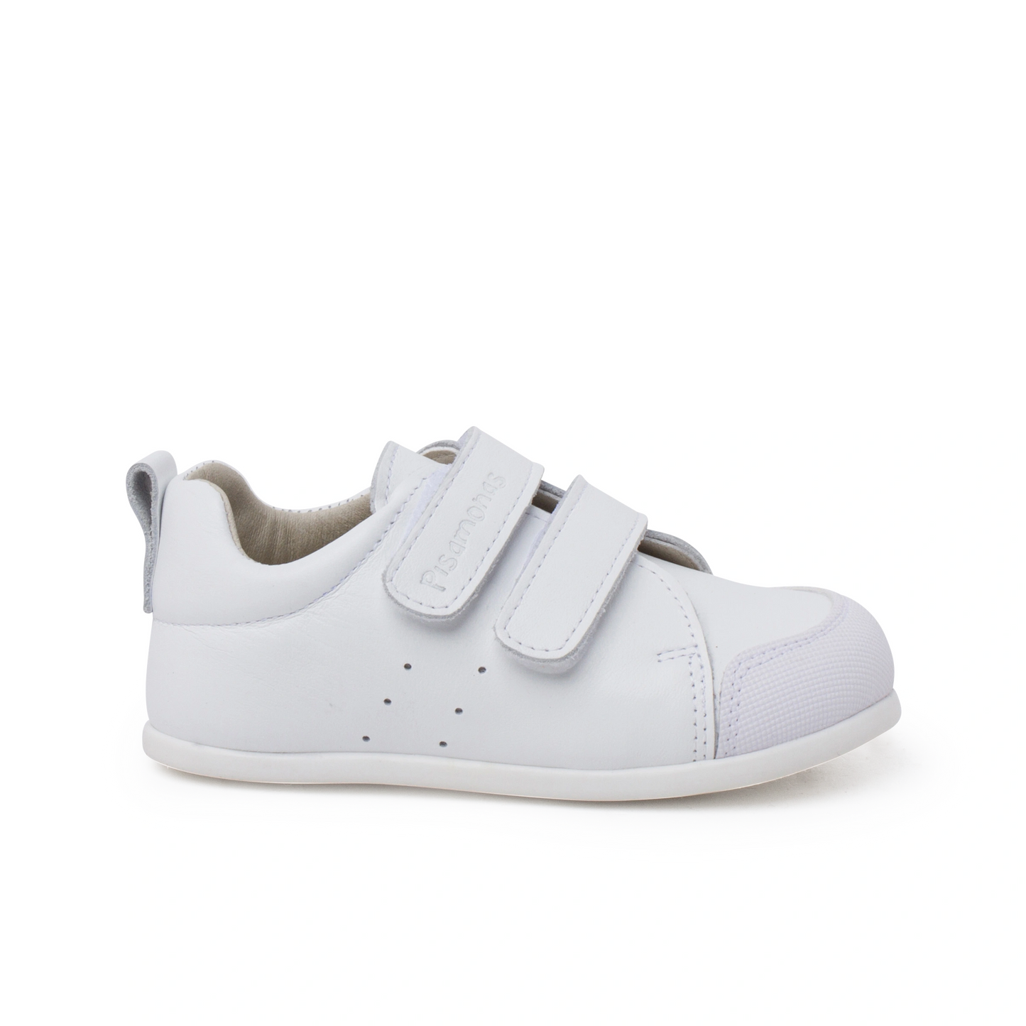 Soft Leather Trainers with double Hook-and-Loop Fastener