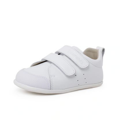 Soft Leather Trainers with double Hook-and-Loop Fastener