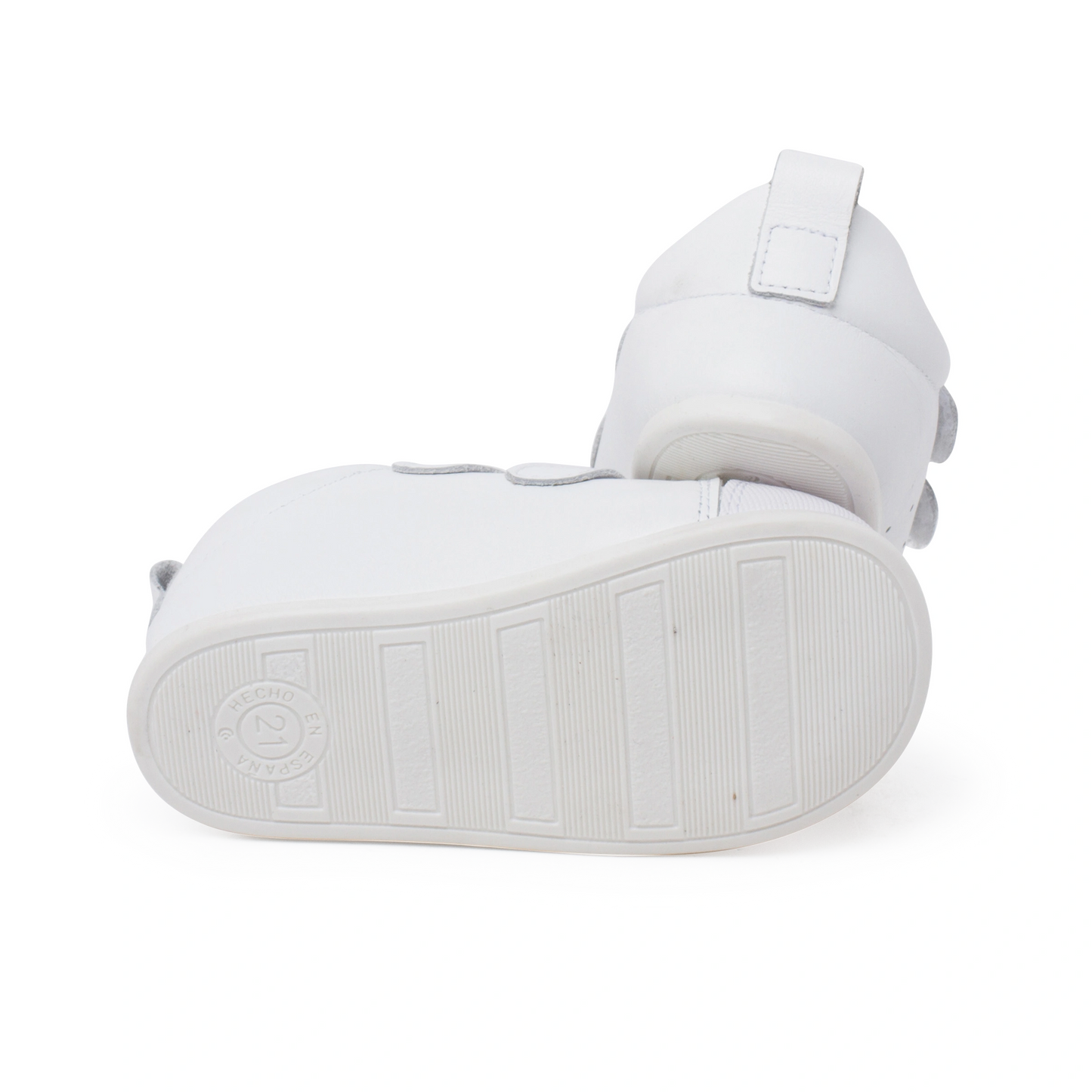 Soft Leather Trainers with double Hook-and-Loop Fastener