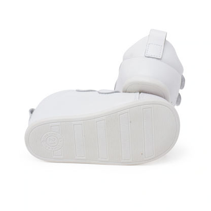 Soft Leather Trainers with double Hook-and-Loop Fastener