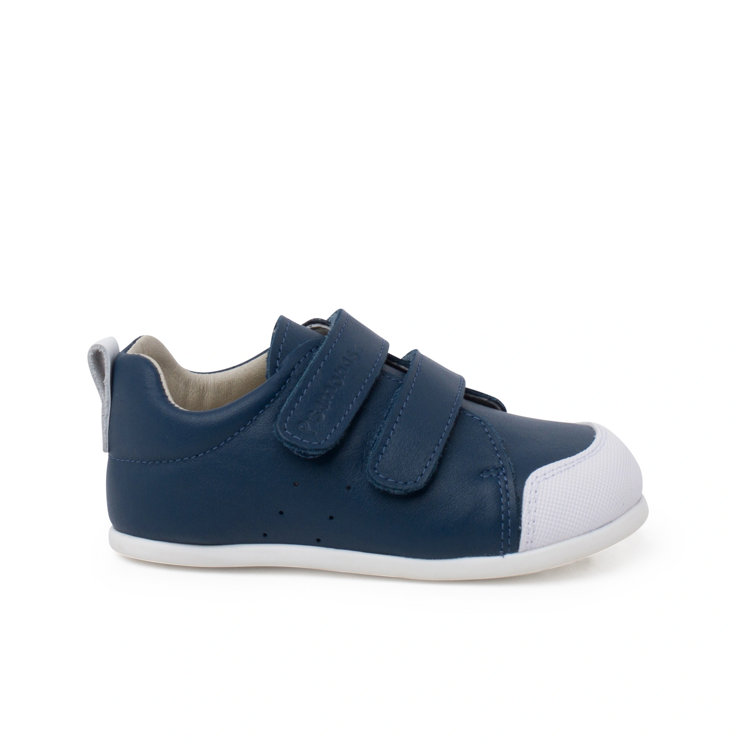 Soft Leather Trainers with double Hook-and-Loop Fastener