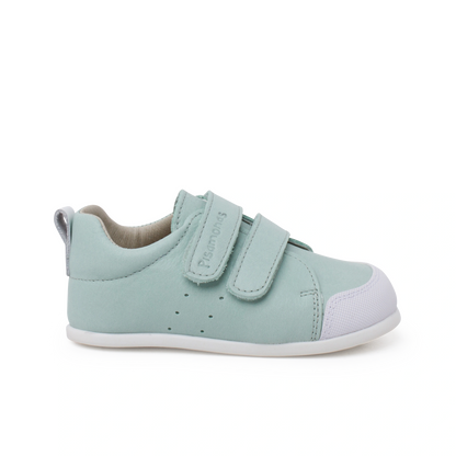 Soft Leather Trainers with double Hook-and-Loop Fastener