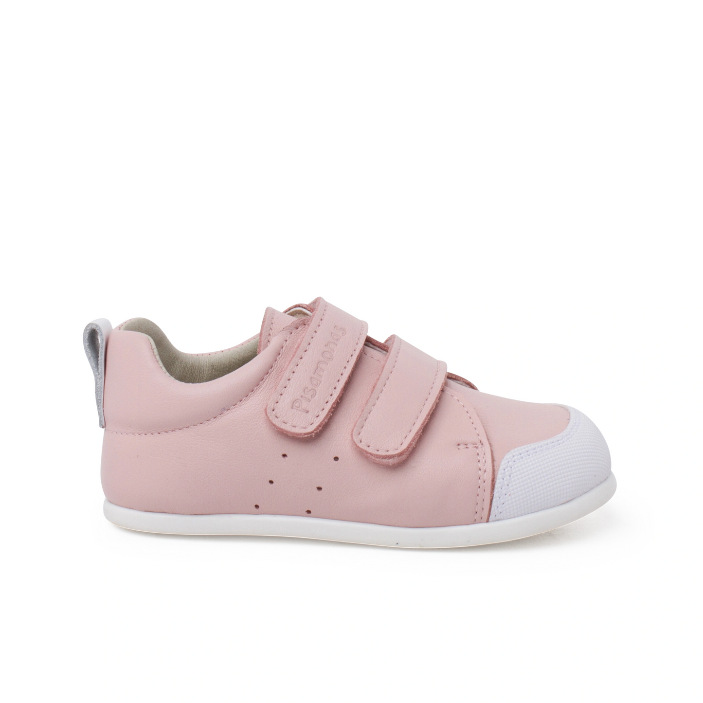 Soft Leather Trainers with double Hook-and-Loop Fastener