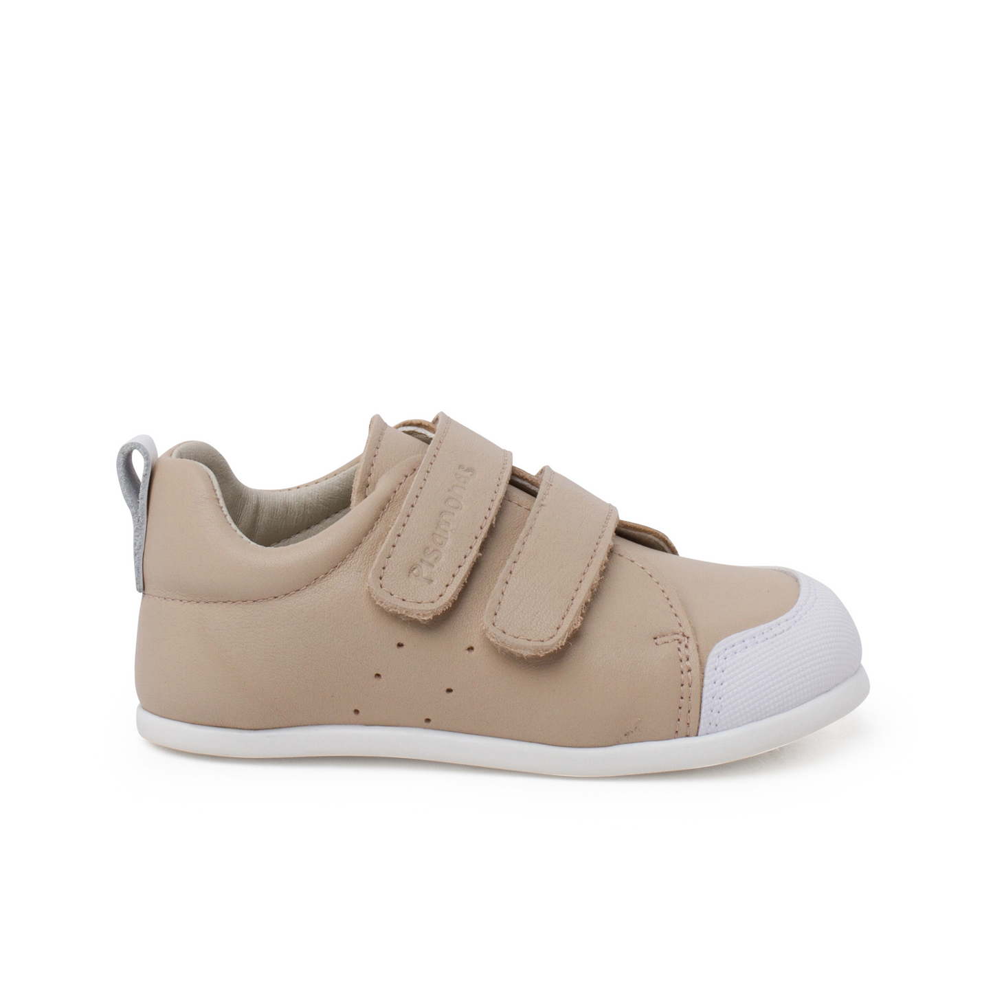 Soft Leather Trainers with double Hook-and-Loop Fastener