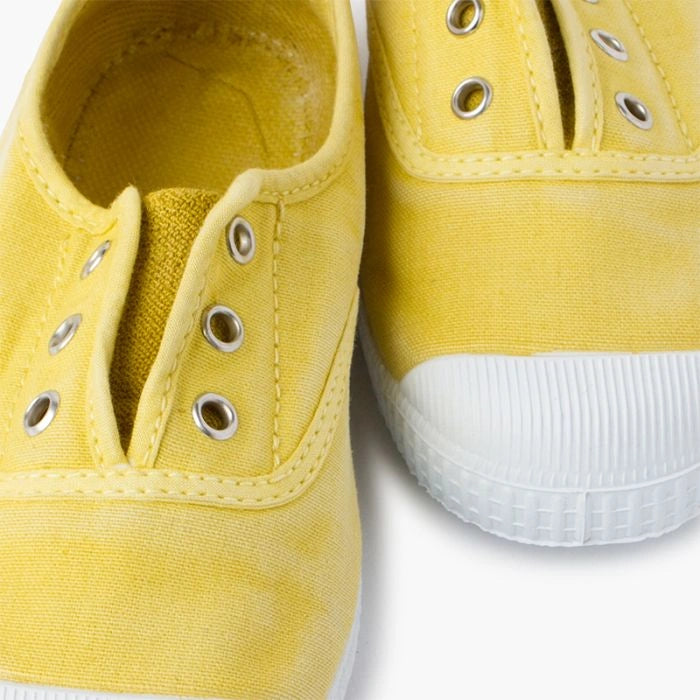 Worn-EffectLacelessCanvasTrainers-yellow-06